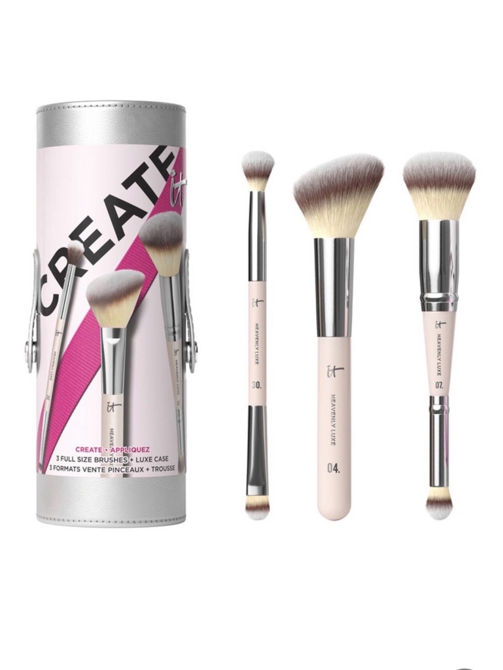 IT COSMETICS CELEBRATE CREATIVE LOOKS MAKEUP BRUSH + LUXE TRAVEL CASE